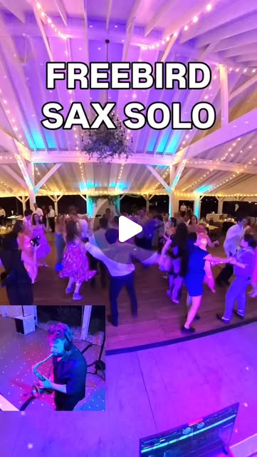 Instagram reel: Freebird sax solo, packed dance floor at Oak Hill Farm